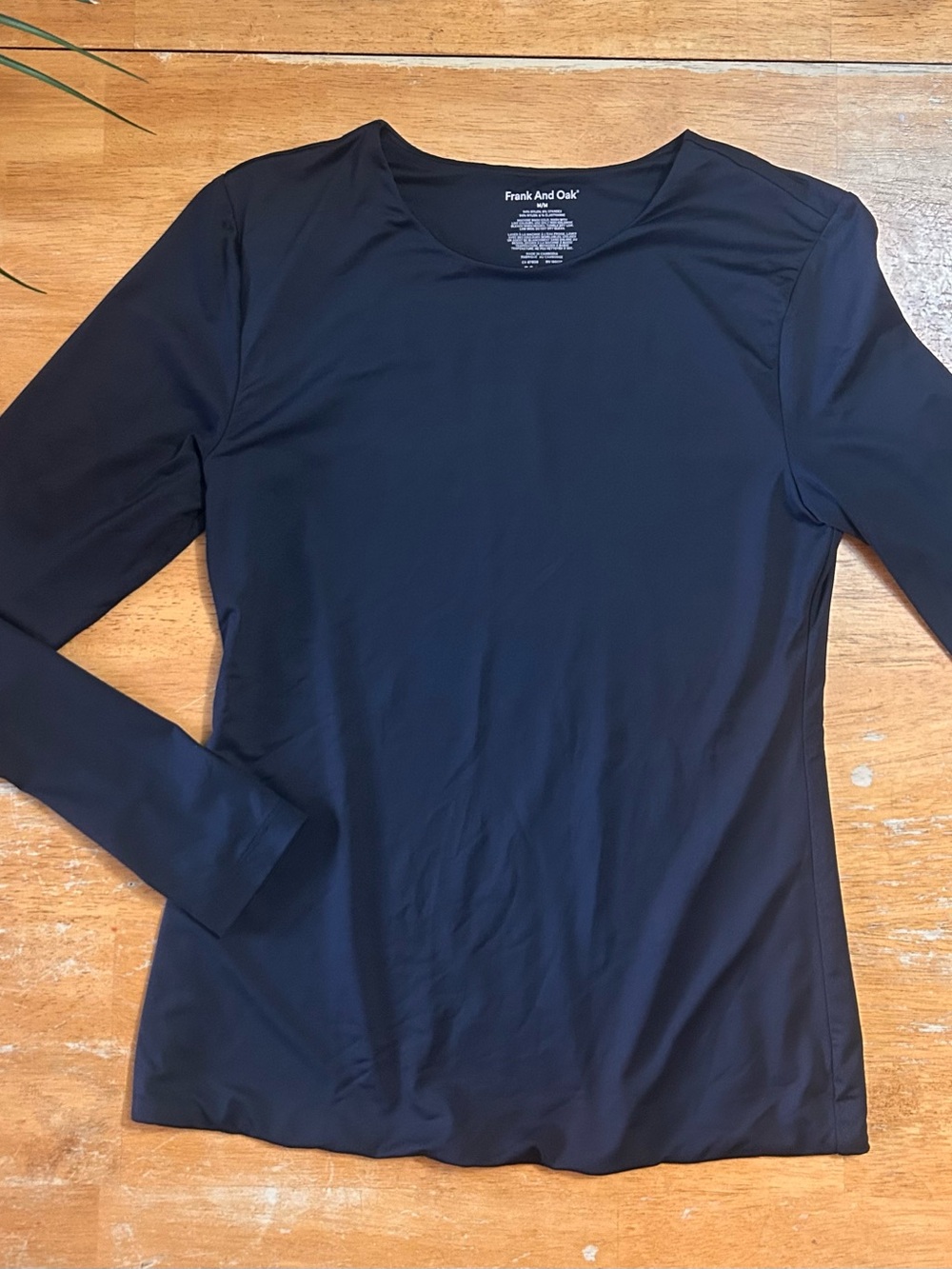Frank And Oak Long Sleeve Shirt in Black Size Medium Like New
